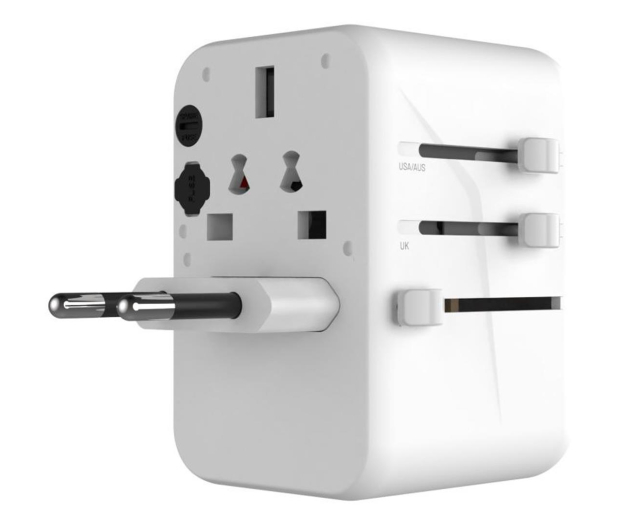 FIXED Voyager World Adapter 3xUSB-C/2xUSB GaN 65W biały FIXCT65-3C2A-WH - 1249177 - zdjęcie 3